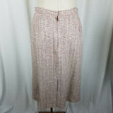 Country Suburbans Wool Plaid Tweed Blazer Jacket Skirt Suit Womens 12 USA Pink