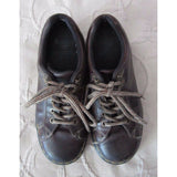 Dr. Doc Martens Shoes Boots Air Wair Leather Combat Mens US 8 9861 Brown Yellow