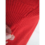 Mr. Mort Knit Wrap Blouson Sweater Dress Leaf Applique Womens M Silk Angora Vtg