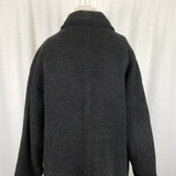 Vintage Mid Century Union Made Wool Peacoat Insulated Faux Fur Lined Womens L XL