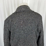 Vintage Eddie Bauer Double Breasted Mottled Wool Tweed Peacoat Womens L Car Coat