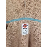 Dickies Work Hooded Berber Fleece Lined Sweatshirt Jacket Hoodie Womens S Blue