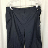 Ellesse Limited Presa 59107 Black Nylon Trousers Pants Womens 12 Cinch Waist VTG