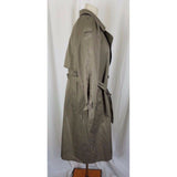 Saxton Hall Petites Double Breasted Belted Insulated Trench Coat Womens 14P Tan