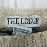 The Lodge Wool Nordic Snowflake Crewneck Pullover Knit Sweater Men's M Vintage