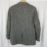 Vintage John Roberts Herringbone Wool Tweed Blazer Sport Coat Jacket Mens 40R