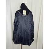 G.H. Bass Heritage Wool Double Breasted Trench Peacoat Coat Womens L Navy Blue