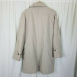 Stafford Insulated 3/4 Length All Weather Car Coat Mens M Zip Out Wool Liner Tan