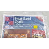JoAnn Heartland Quilt Block of the Month April 1999 Hearts in Flight Sealed Kit