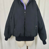 Vintage Skyr Gore-Tex Retro 90s Black Parka Ski Puffer Jacket Womens 14 Purple