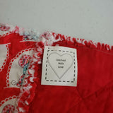 Handmade Baby Crib Quilt Blanket Play Mat Wall Art Patchwork Red Cartoon Mice