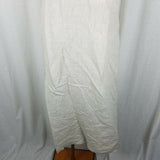 Boston Proper Linen Military Safari Knit Maxi Shirt Dress Womens M Vintage Tan