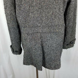 Vintage Eddie Bauer Double Breasted Mottled Wool Tweed Peacoat Womens L Car Coat
