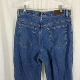LL Bean Double L Relaxed Fit Flannel Lined Denim Blue Jeans Womens 16P Insulated