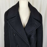 Jones New York Double Breasted Winter Wool Military Short Peacoat Coat Womens L