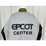 Rare Vintage Disney Fleece Satin Epcot Center Bomber Jacket L Character Fashions