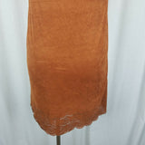 Garage Microfiber Tunic Tank Slip Mini Dress Womens S Cut Out Punch Design Rust