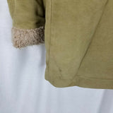 Sears Sportswear Vegan Faux Shearling Suede Western Peacoat Car Coat Mens 40 Tan