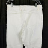 LL Bean 1912 Classic Fit White Denim Jeans Womens 16 NWT American Made Fabric