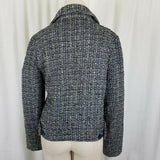 Gap Wool Cotton Double Breasted Cropped Mottled Tweed Peacoat Jacket Womens M