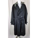 Galleon Insulated Double Breasted Trench Coat Mens 40R Removable Lining Black