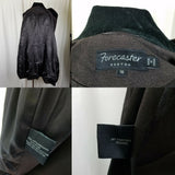 Forecaster Wool Hooded Skater Swing Coat A-Line Peacoat Womens 16 Velvet Trim