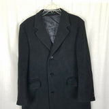 Lou Dramin Springfield Mass Fuzzy Winter Wool Peacoat Mens L Vintage Dress Coat