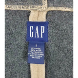 Gap Hooded Felted Wool Belted Tie Wrap Sweater Jacket Womens S Swing Oatmeal Tan