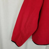 Vintage EMS Full Zip Up Fleece Jacket Mens L Eastern Mountain Sports Red Black