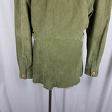 Georgetown Leather Design Leather Suede Wrap Jacket Coat Womens L Belt Tie Sash