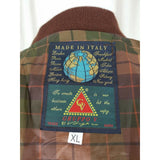 Vintage Gruppo V Vegan Leather Rust Brown Flight Bomber Jacket Mens XL Italy