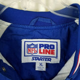 Vintage Pro Line Starter NE Patriots NFL T-Snap Windbreaker Shirt Jacket Mens XL