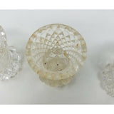 Cut Glass Candlesticks Holders 24% Fine Lead Crystal Set 4 West Germany Vintage