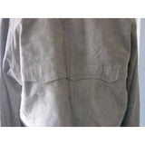 Hardy Amies London Leather Cafe Clicker Bomber Jacket Mens L Vintage Knit Trim