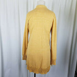 Evy's Tree The Chloe Curry Knit Long Sweater Cardigan Coat Womens L Coatigan