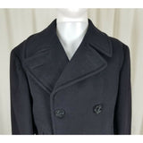 Vintage Peacoat Mens 34R Vietnam Era 8 Button Military Kersey Mans Wool Coat 60s