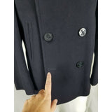 Vintage Peacoat Mens 34R Vietnam Era 8 Button Military Kersey Mans Wool Coat 60s