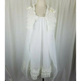 Vintage Radcliffe Babydoll Bridal Gown Flirty Double Chiffon Peignoir Robe Set P