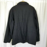 Perry Ellis Portfolio Wool Blend Quilted Peacoat Jacket Car Coat Mens XXL Black