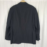 JF JFerrar Modern Fit Vegan Worsted Wool Black Sport Coat Jacket Blazer Mens 44R