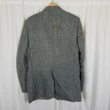 Vintage Joe Namath Herringbone Wool Tweed Blazer Sport Coat Jacket Mens 44L 80s