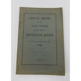 Annual Report Town Officers of Windham Maine February 10 1936 Cumberland County