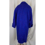 Vintage Dunderry Scotland Lager's Blue Mohair Wool Peacoat Coat Womens L CUTTER