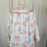 Models Coat Vintage 80s Nightgown House Dress MuuMuu Womens L Snap Up Front