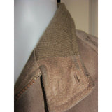 Hardy Amies London Leather Cafe Clicker Bomber Jacket Mens L Vintage Knit Trim