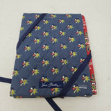 VERA BRADLEY Double Photo Quilted Fabric Bifold Picture Frame Emily Blue Retired