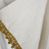Vintage Pompom Fringe Curtains Drapery Panels 61 inch 1970s 1 Pair Colonial Gold