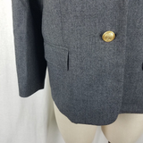 Vintage Tog Shop Wool Jacket Blazer Womens 14P Riding Equestrian 3 Gold Buttons