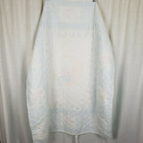 Vintage Care Bears Baby Quilt Wall Art Tapestry Patchwork Blanket Blue Pink 80s