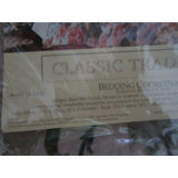 JCPenney Classic Traditions Majestic Floral King Bedskirt 2 Pillow Shams 80s NOS
